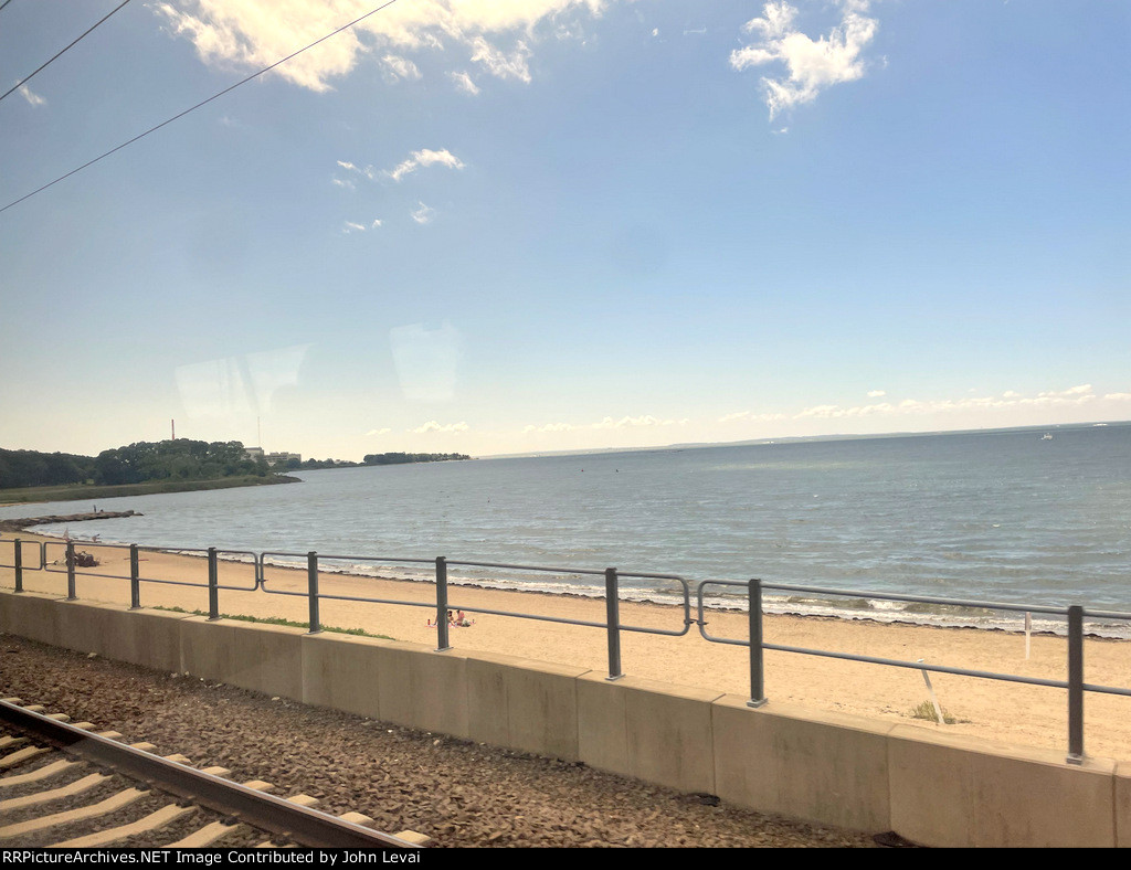 View from Amtrak Train # 160 as we pass through Niantic
